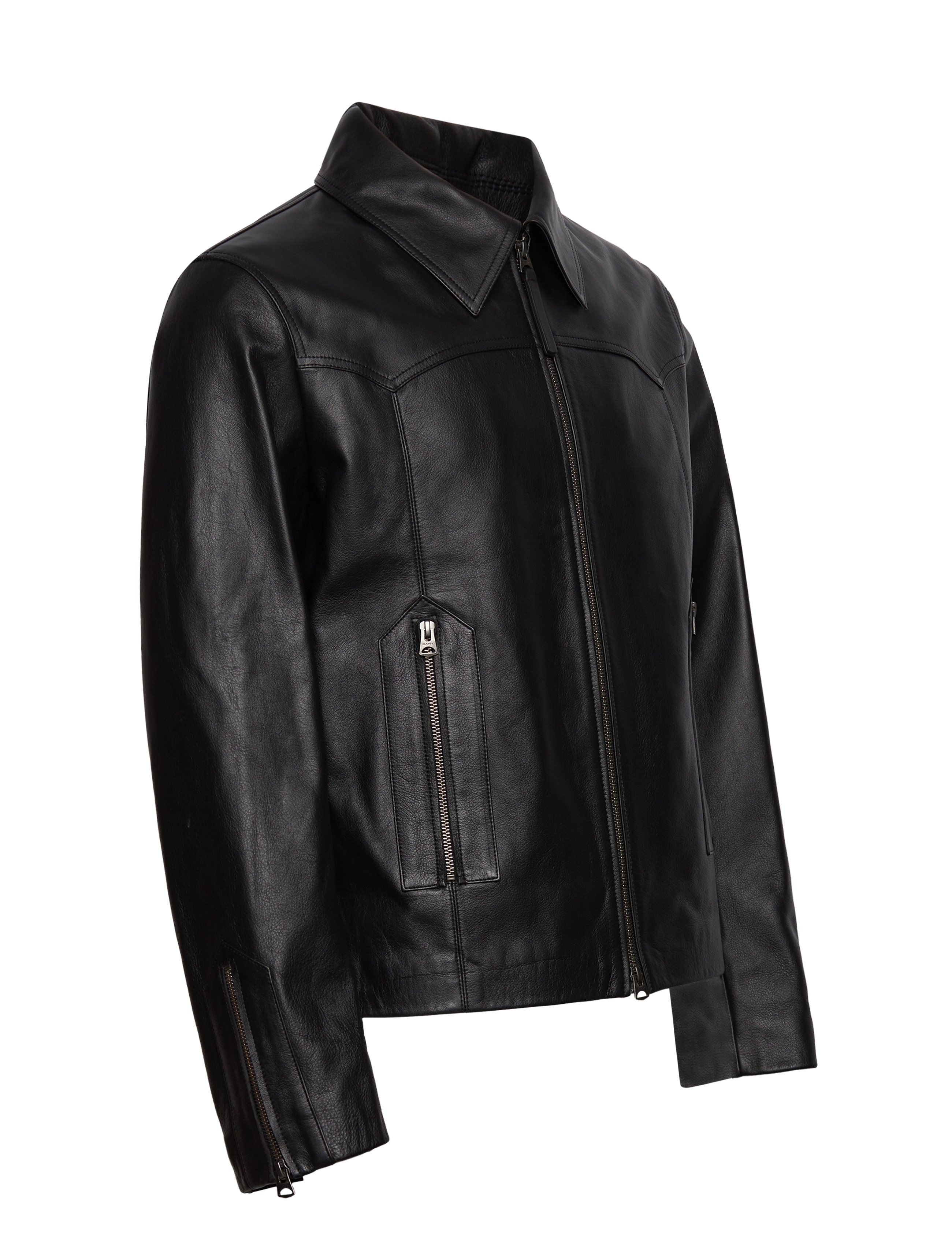 GANT - D1. SHORT LEATHER JACKET - black - 2