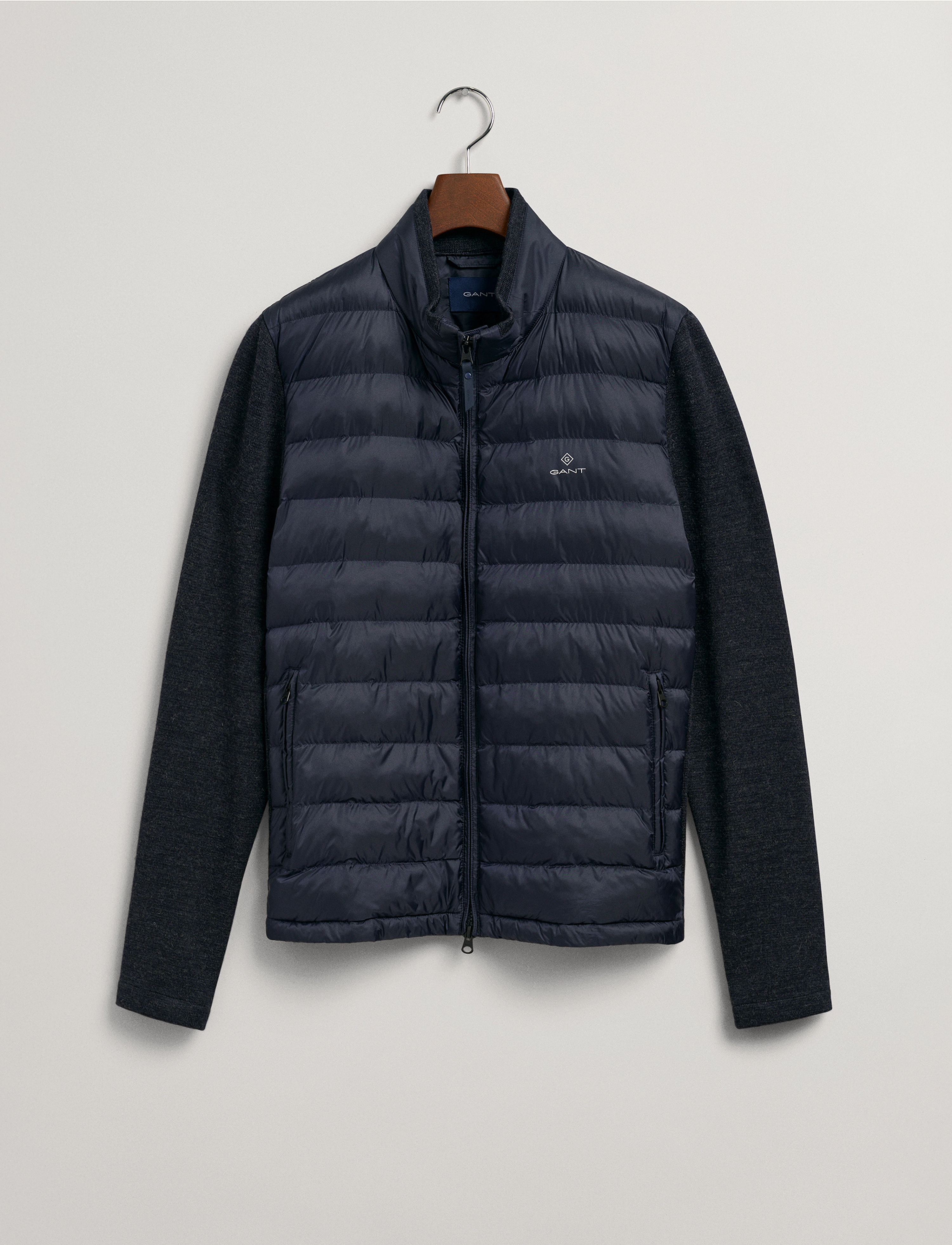 GANT - D1. MIXED MEDIA LIGHT PADDED JKT - evening blue - 5