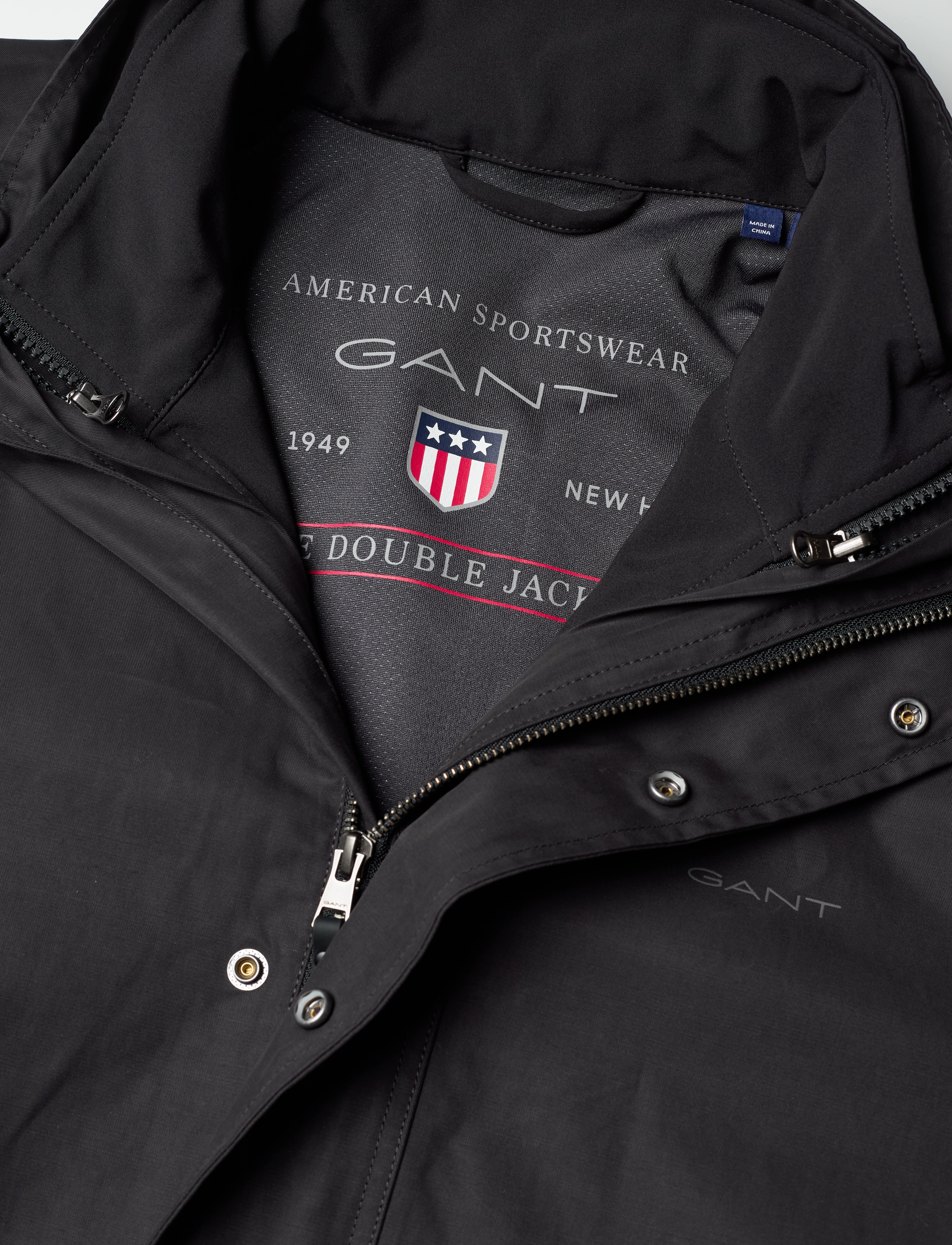 GANT - D1. DOUBLE JACKET - ebony black - 3