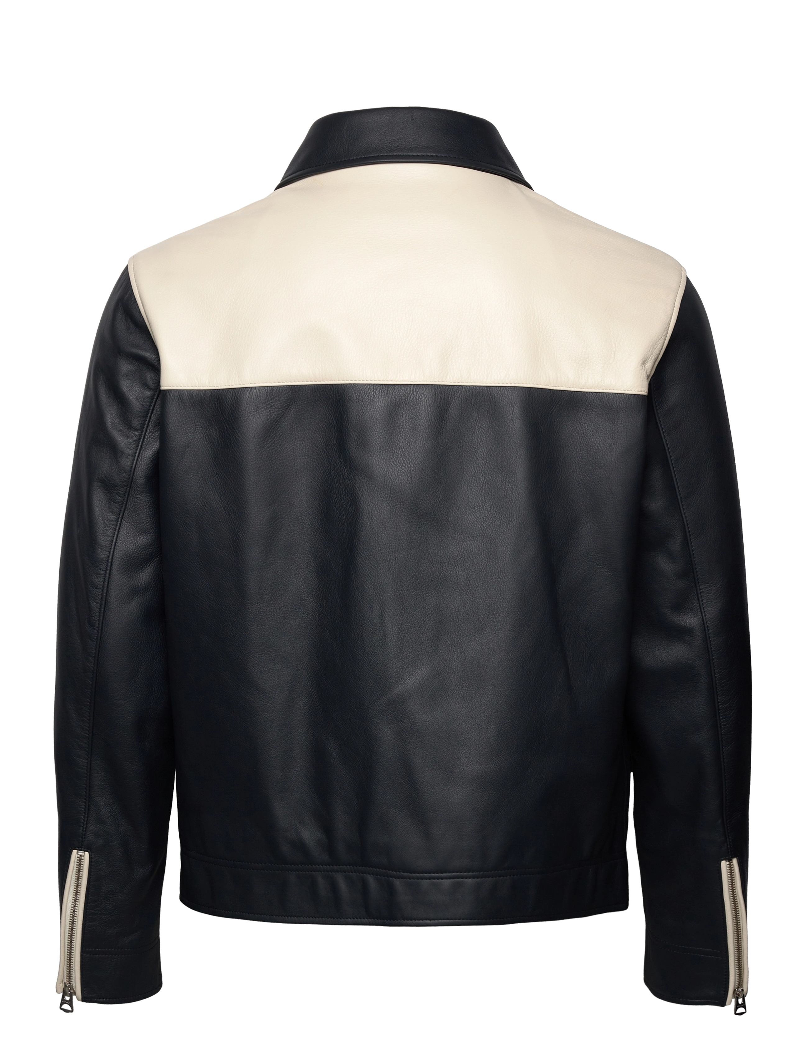 GANT - D2. SHORT LEATHER JACKET - navy - 1