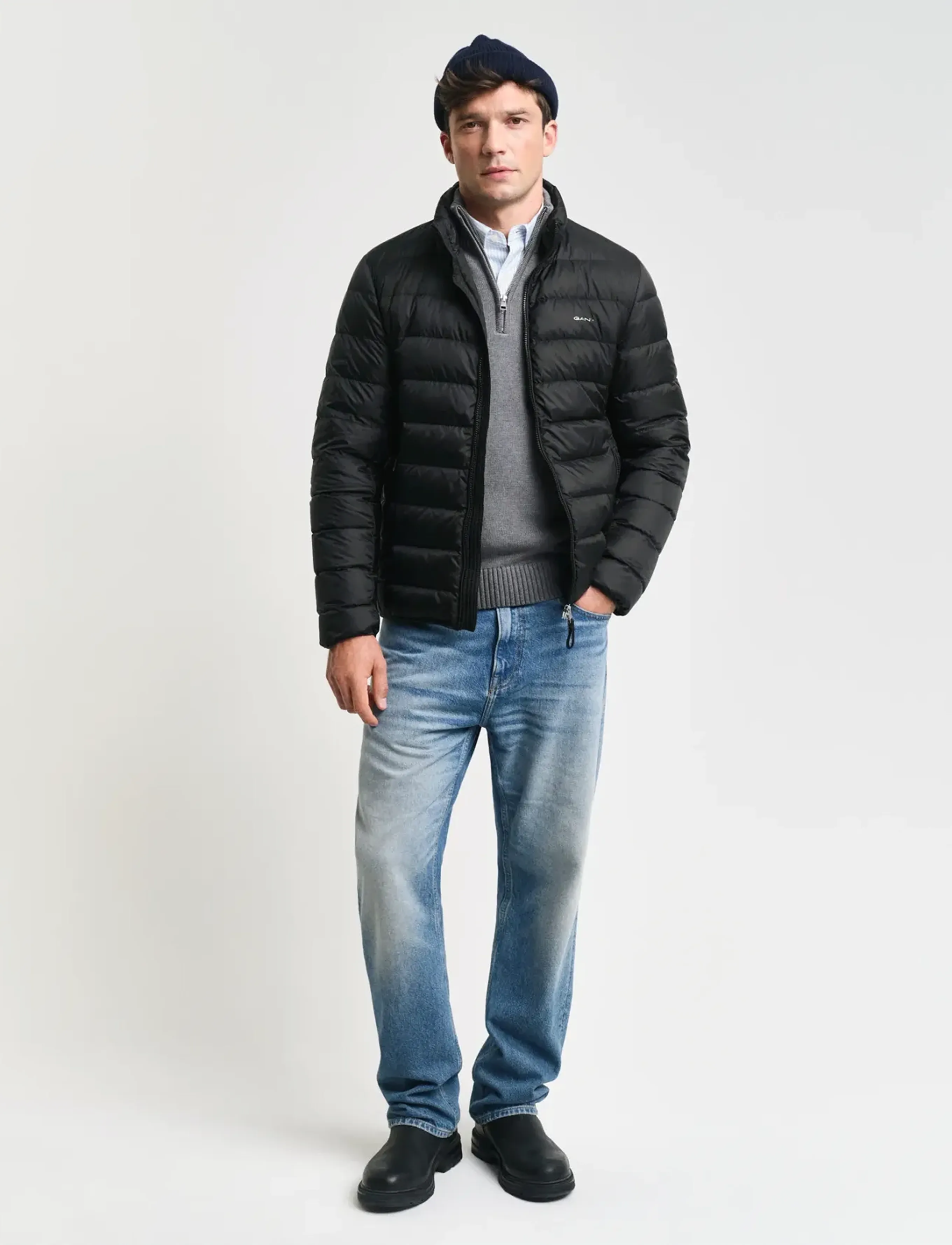 Gant - LIGHT DOWN JACKET - padded jackets - black - 5