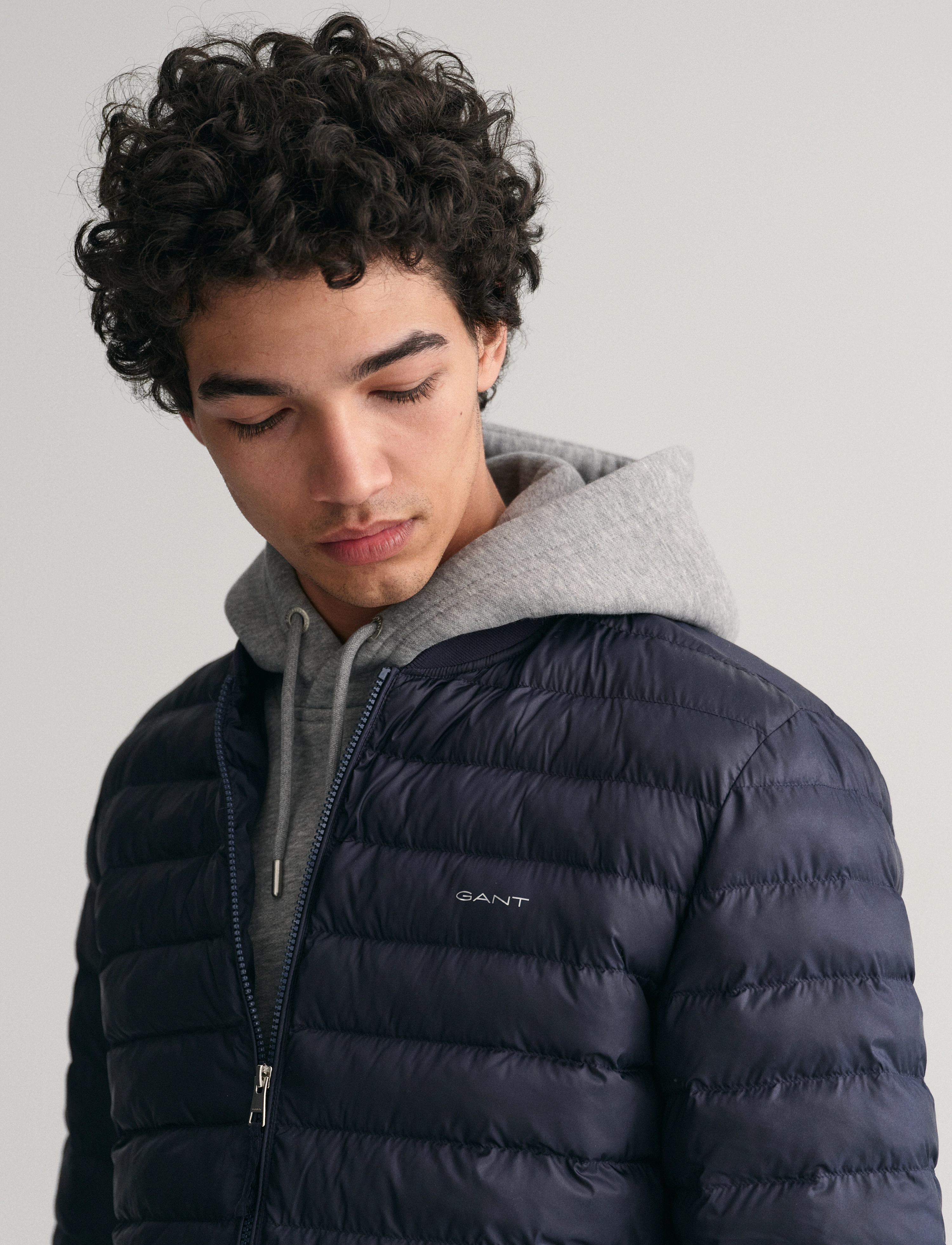 Gant - LIGHT PADDED BOMBER JACKET - padded jackets - evening blue - 4
