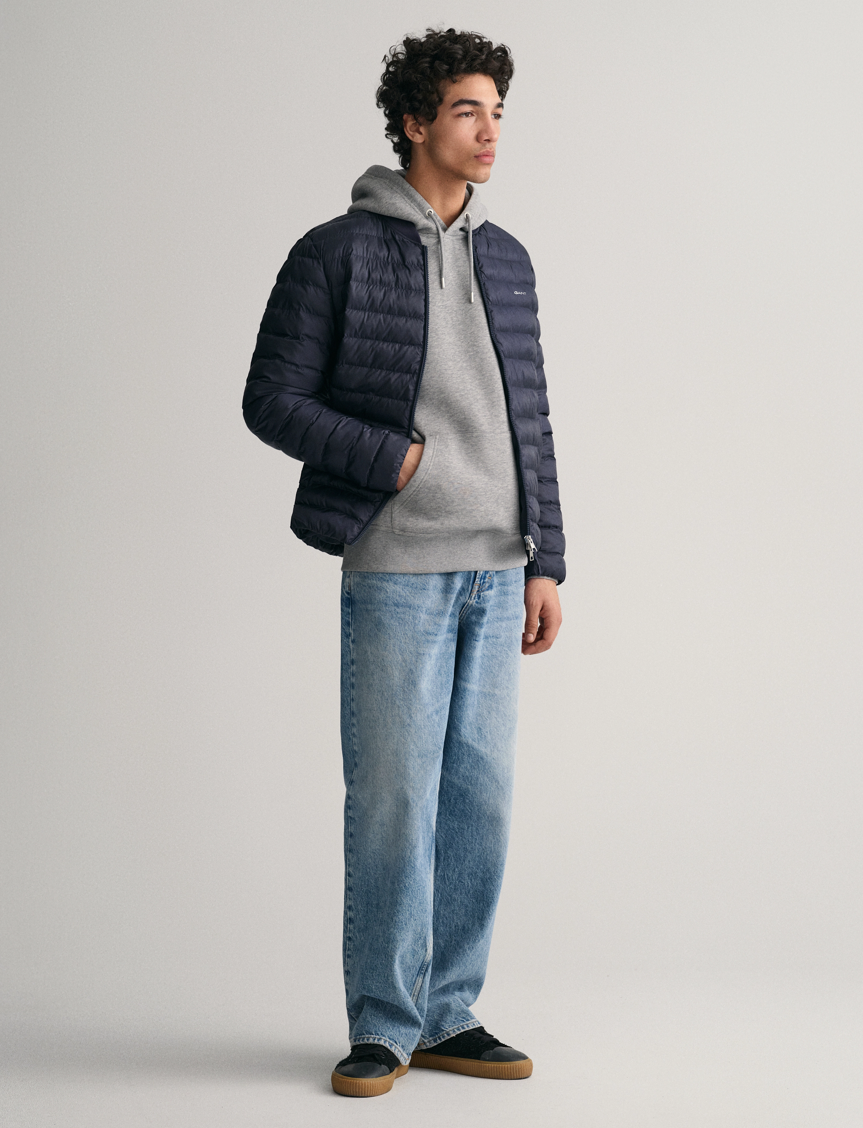 Gant - LIGHT PADDED BOMBER JACKET - padded jackets - evening blue - 5