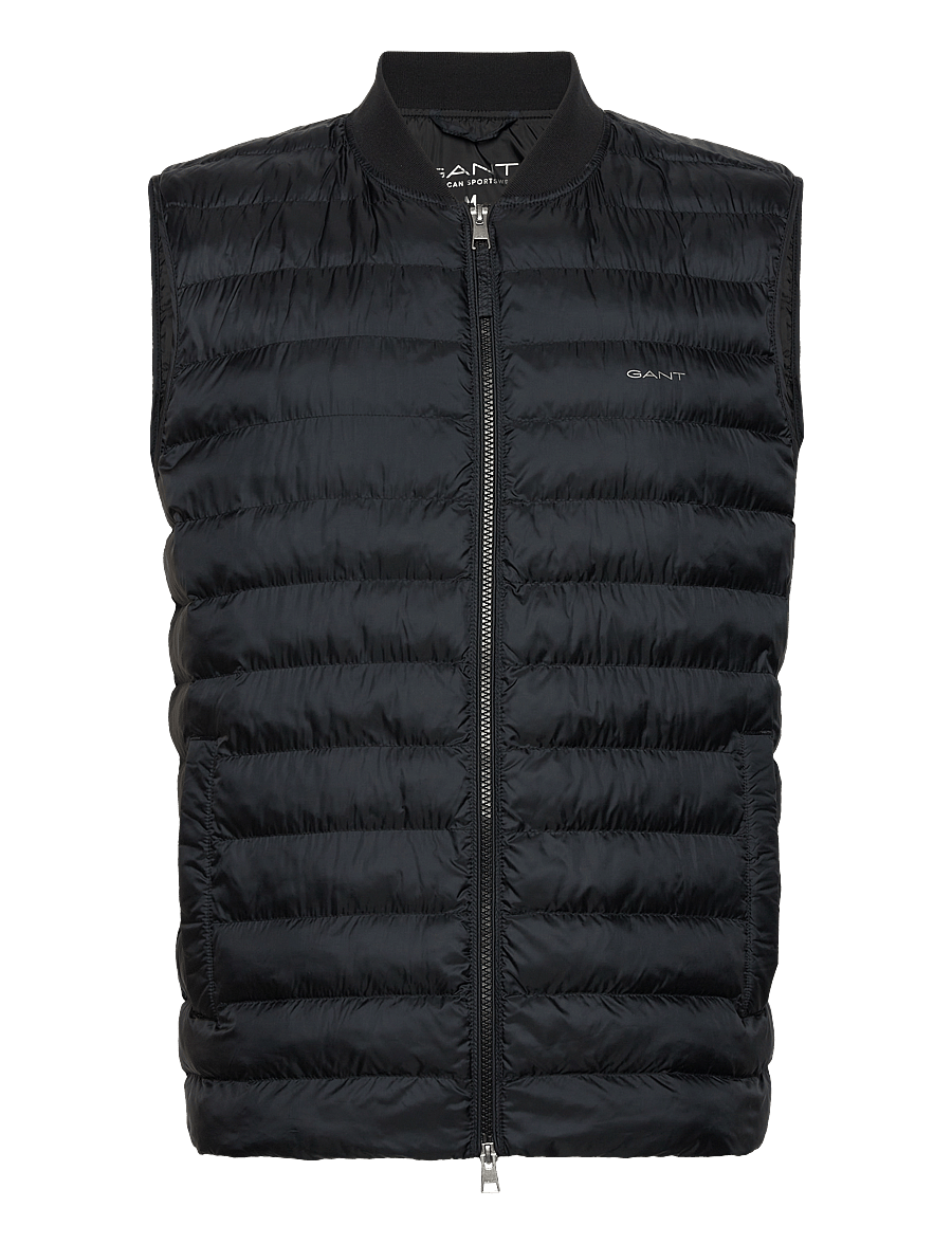 Gant - LIGHT PADDED BOMBER VEST - jackets & coats - black - 1
