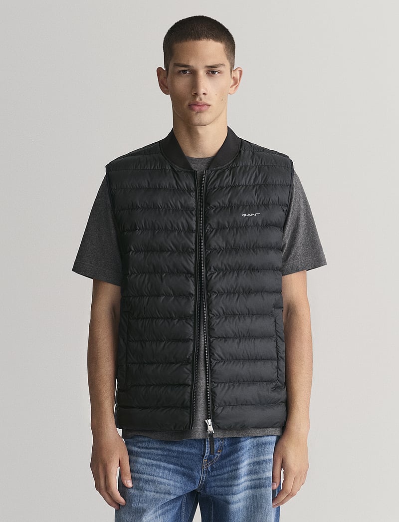 GANT - LIGHT PADDED BOMBER VEST - jackor & rockar - black - 0