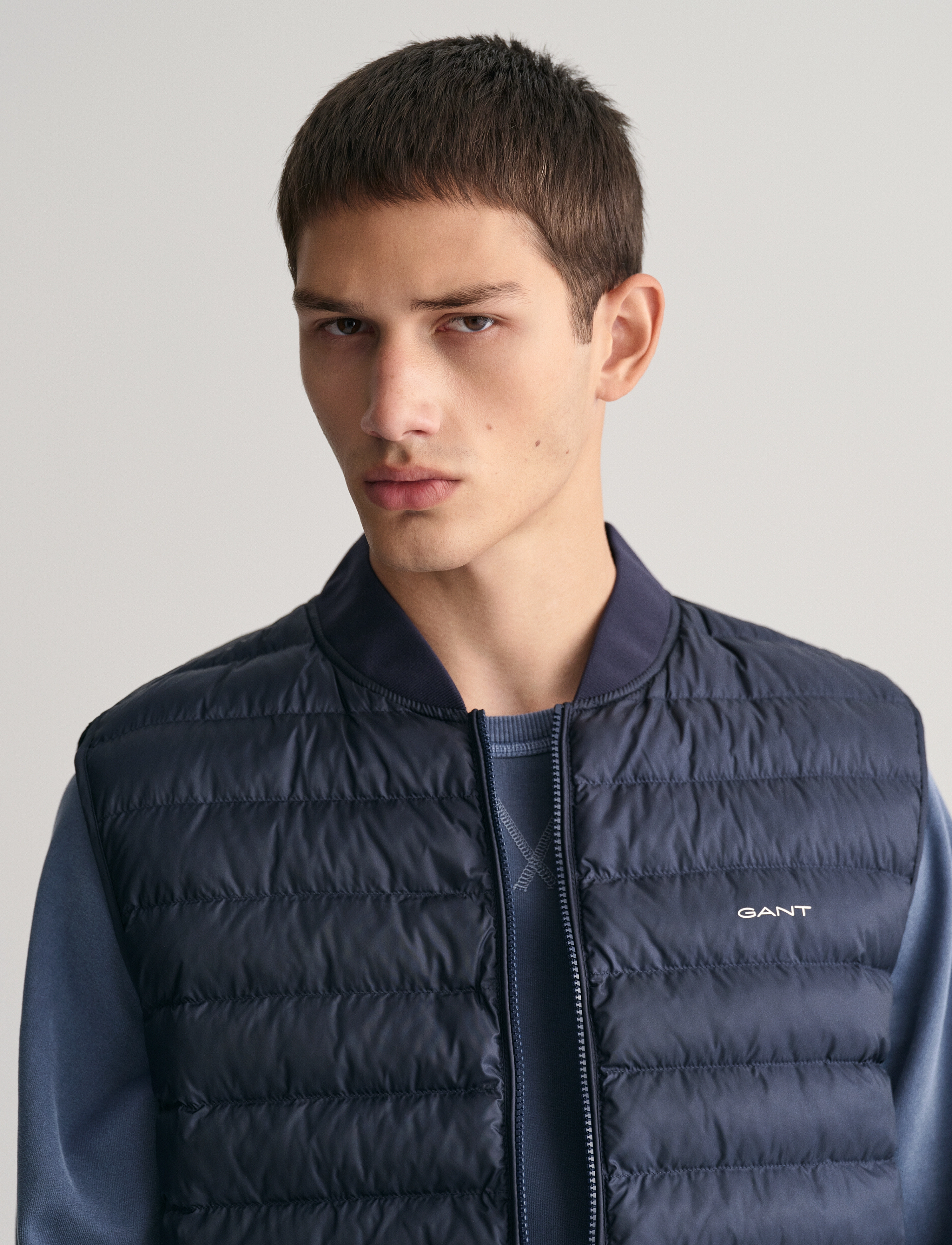 Gant - LIGHT PADDED BOMBER VEST - westen - evening blue - 4