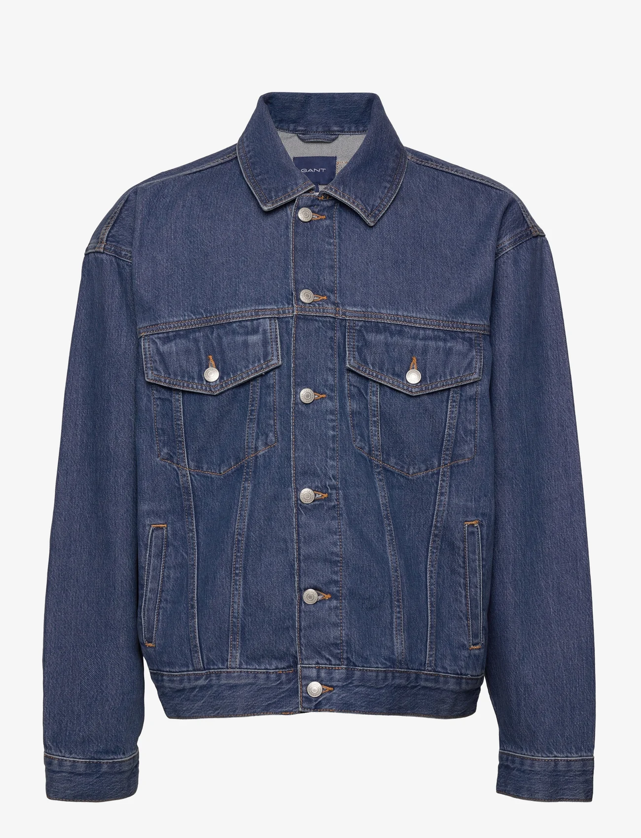 GANT - DENIM JACKET - unlined denim jackets - mid blue worn in - 0