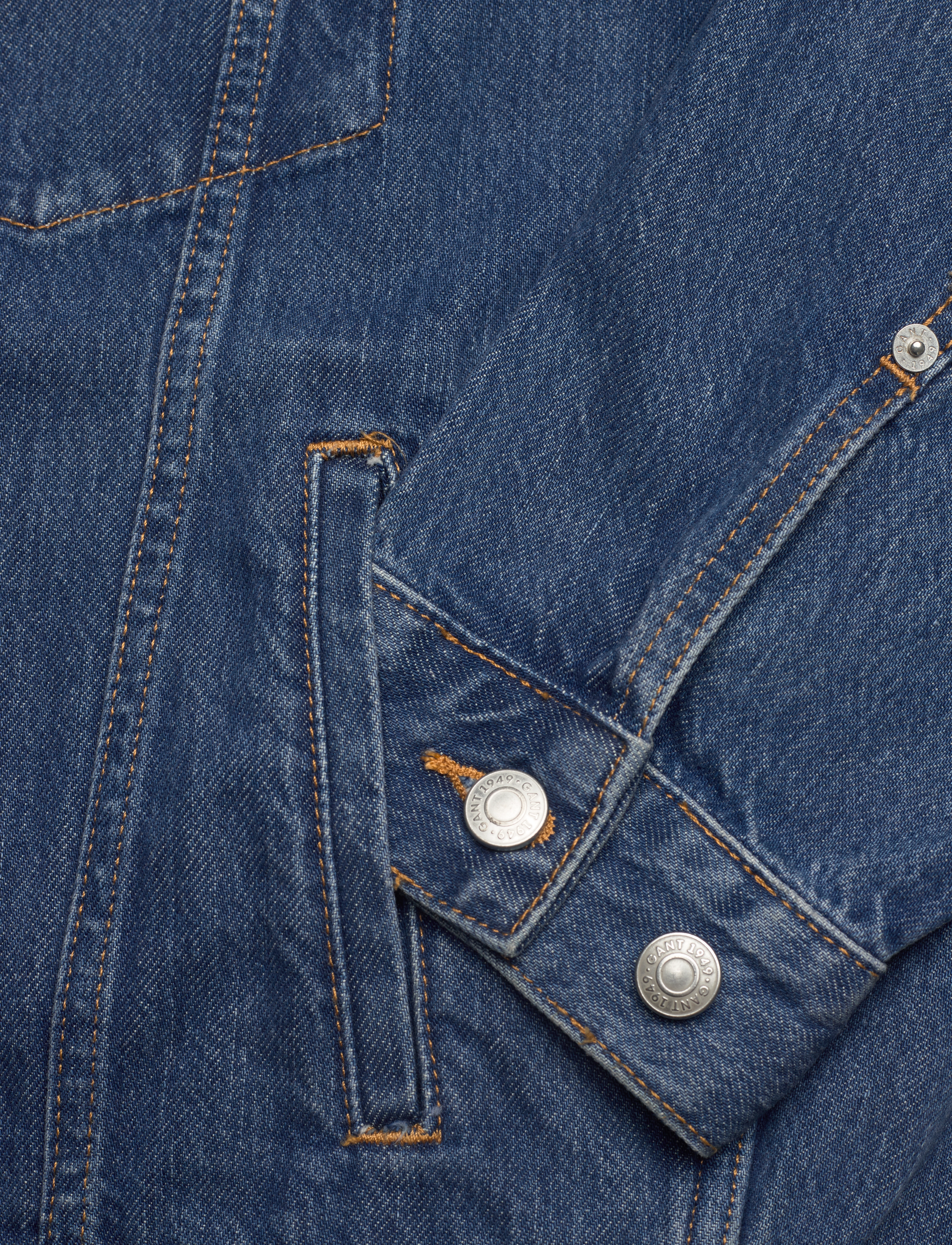 GANT - DENIM JACKET - mid blue worn in - 3