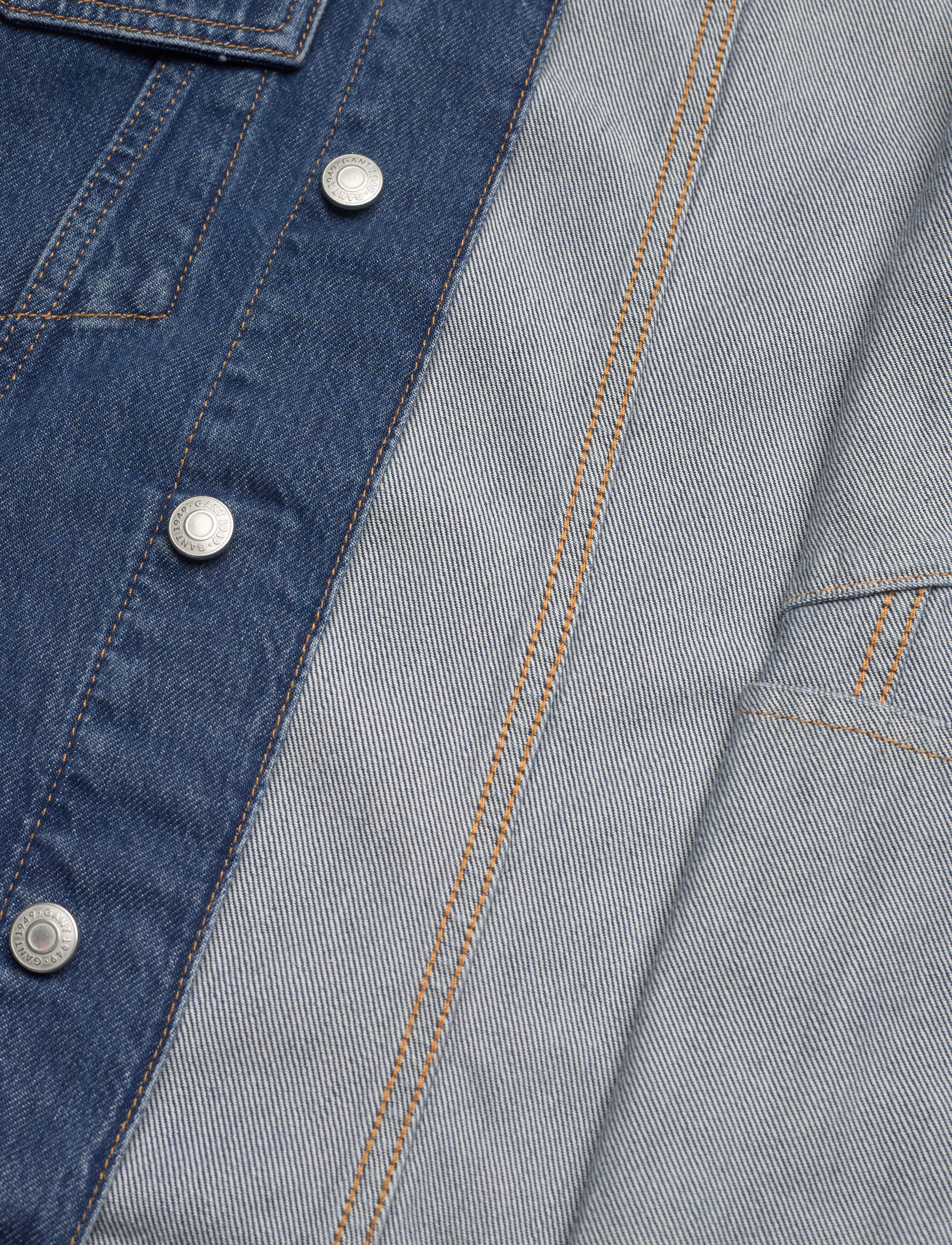 GANT - DENIM JACKET - mid blue worn in - 4