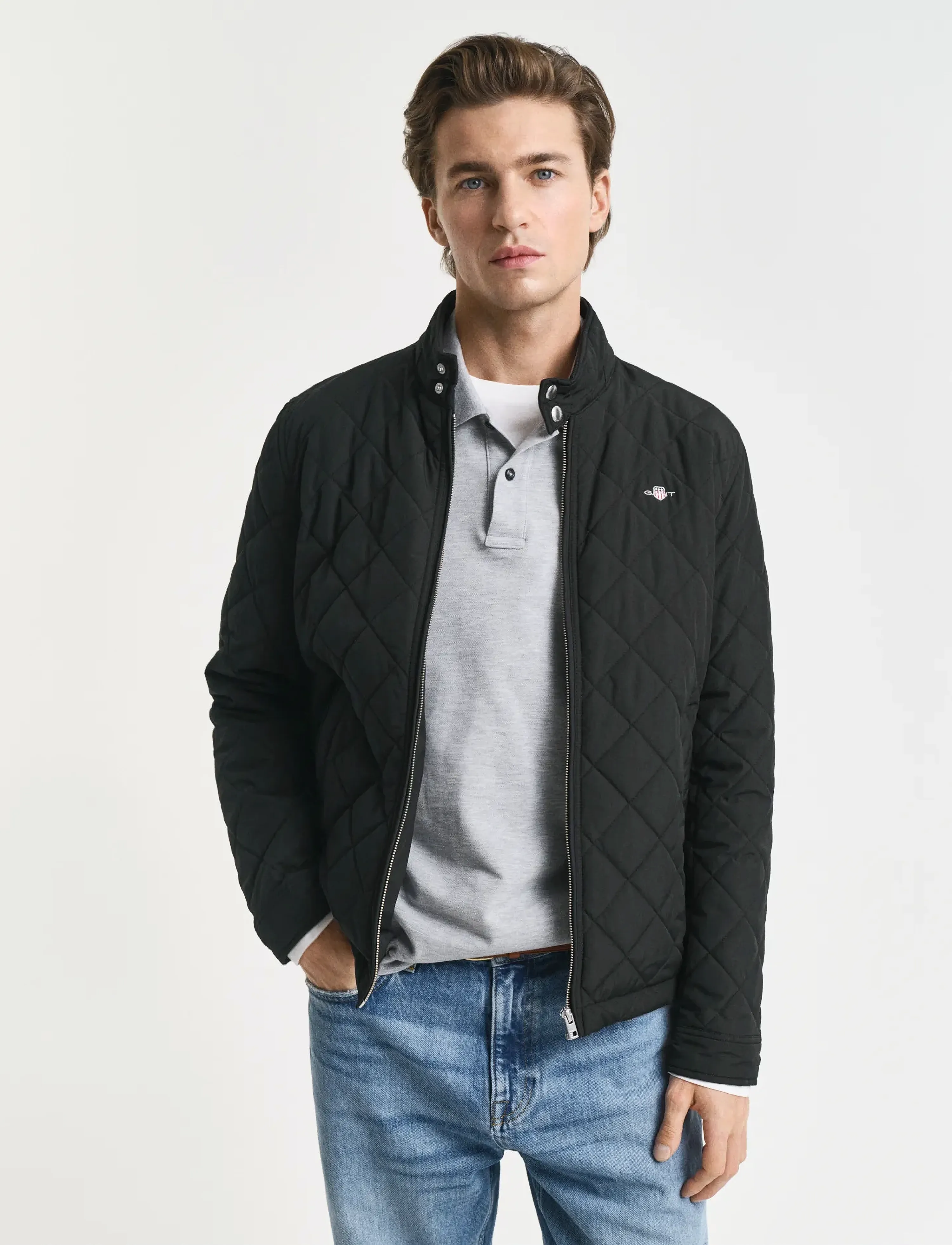 Gant Quilted Windcheater, XXL, Black, Jakker > Lette Jakker, Herre