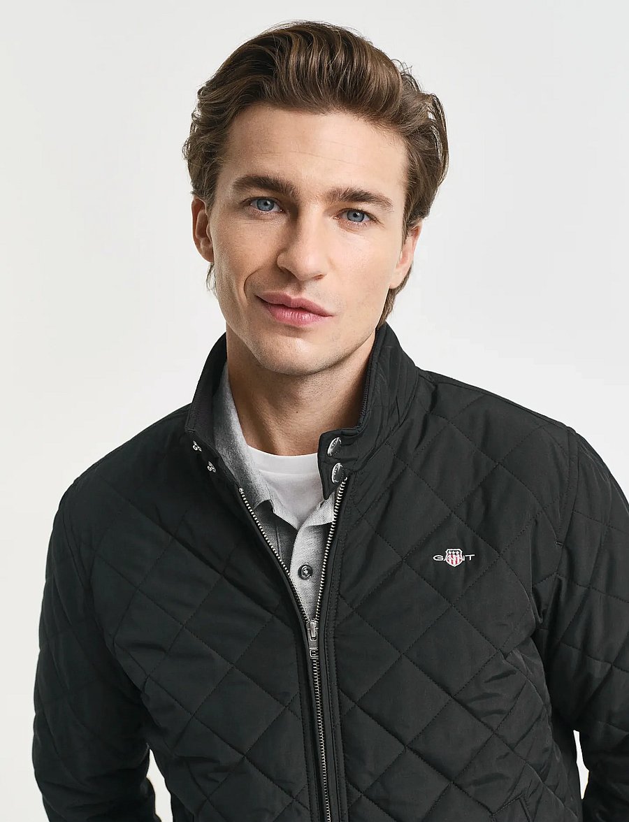 Gant - QUILTED WINDCHEATER - Õhukesed jakid - black - 4