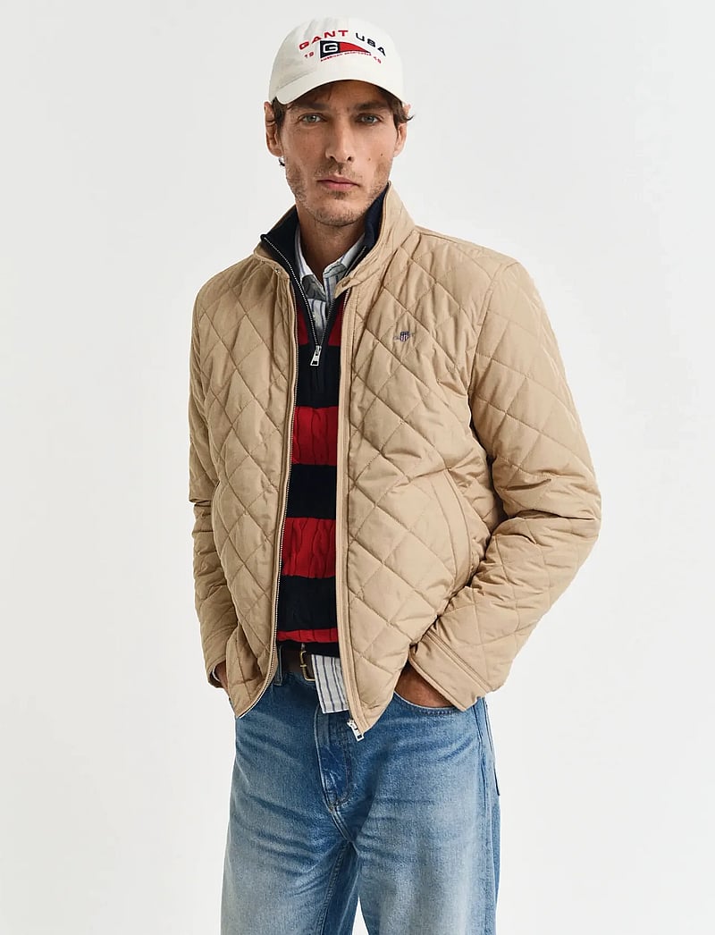 GANT - QUILTED WINDCHEATER - quiltade jackor - dark khaki - 0