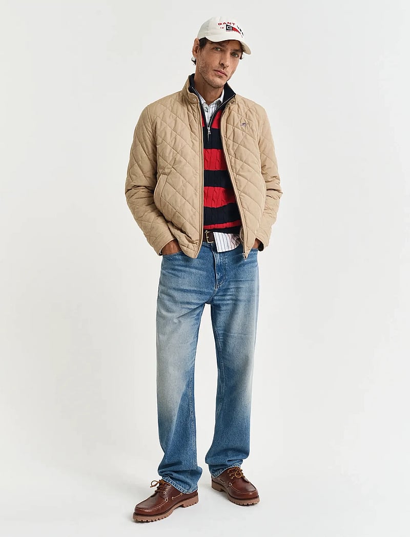 GANT - QUILTED WINDCHEATER - quiltade jackor - dark khaki - 4