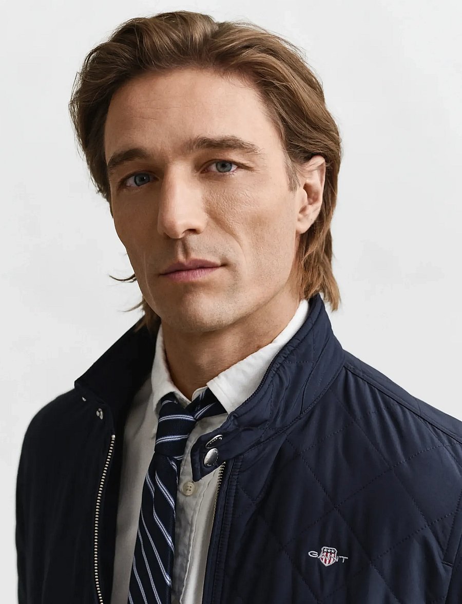 Gant - QUILTED WINDCHEATER - léttir jakkar - evening blue - 5