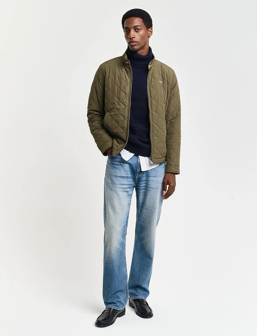 Gant - QUILTED WINDCHEATER - Õhukesed jakid - juniper green - 5