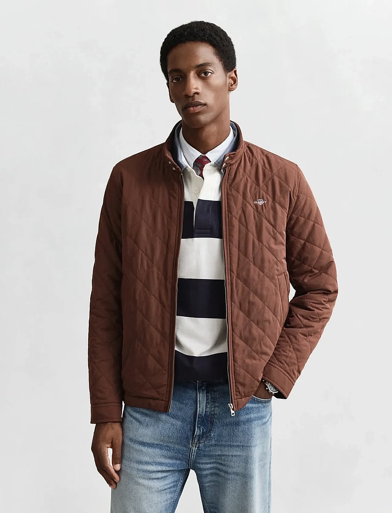 GANT - QUILTED WINDCHEATER - Õhukesed jakid - mahogany brown - 0