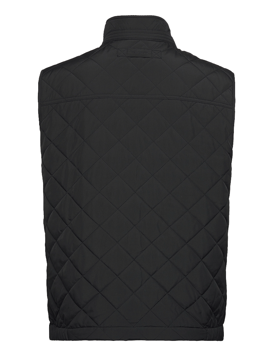 Gant - QUILTED WINDCHEATER VEST - striukės ir paltai - black - 2