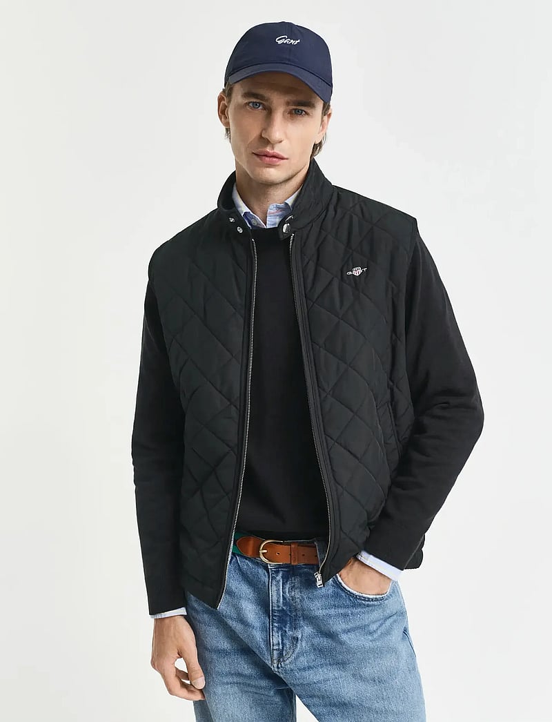 GANT - QUILTED WINDCHEATER VEST - westen - black - 0
