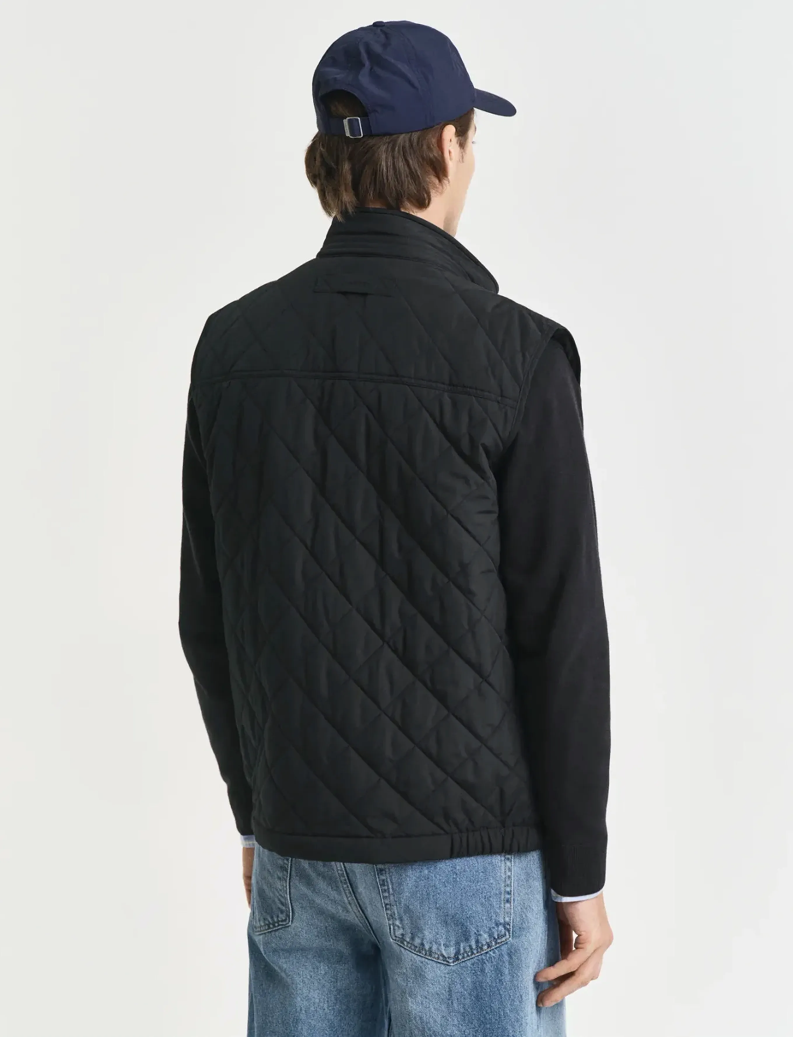 Gant - QUILTED WINDCHEATER VEST - striukės ir paltai - black - 3