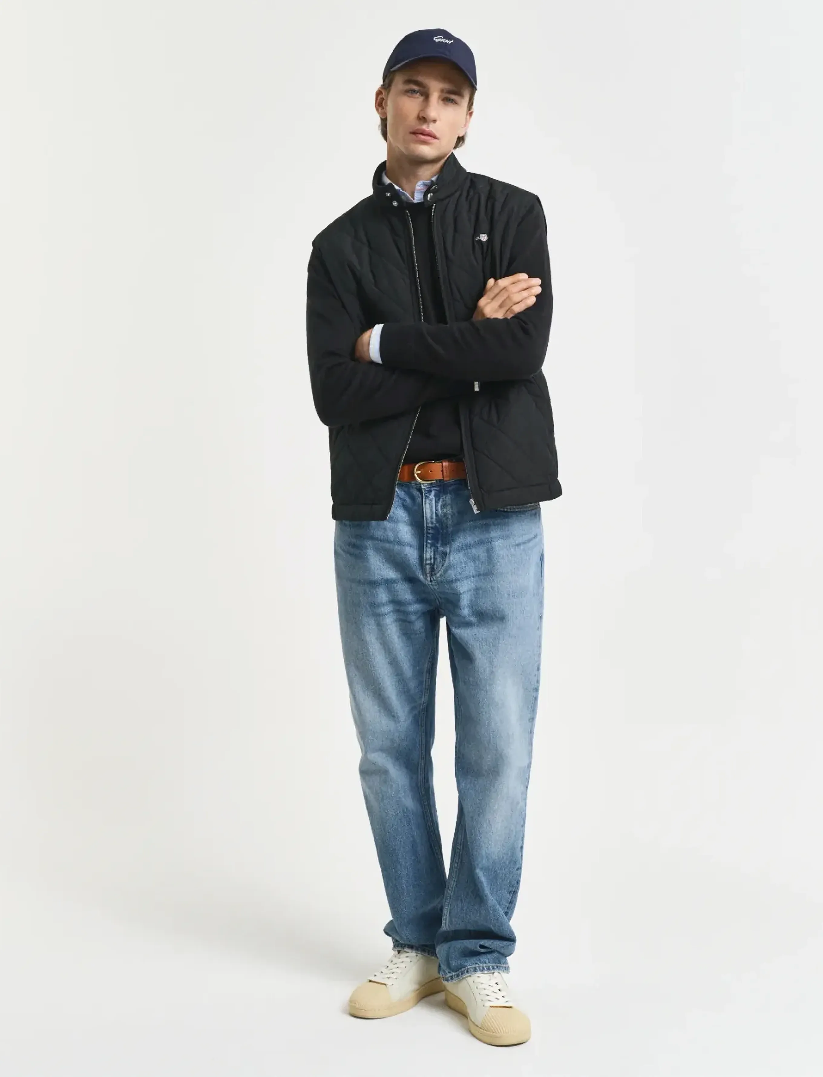 Gant - QUILTED WINDCHEATER VEST - striukės ir paltai - black - 5