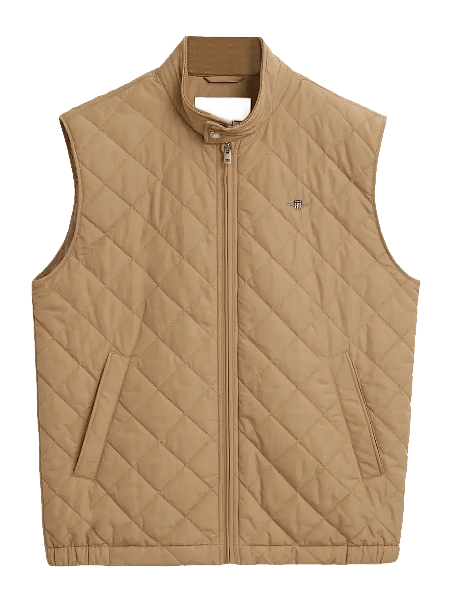 Gant - QUILTED WINDCHEATER VEST - jakker og frakker - dark khaki - 1