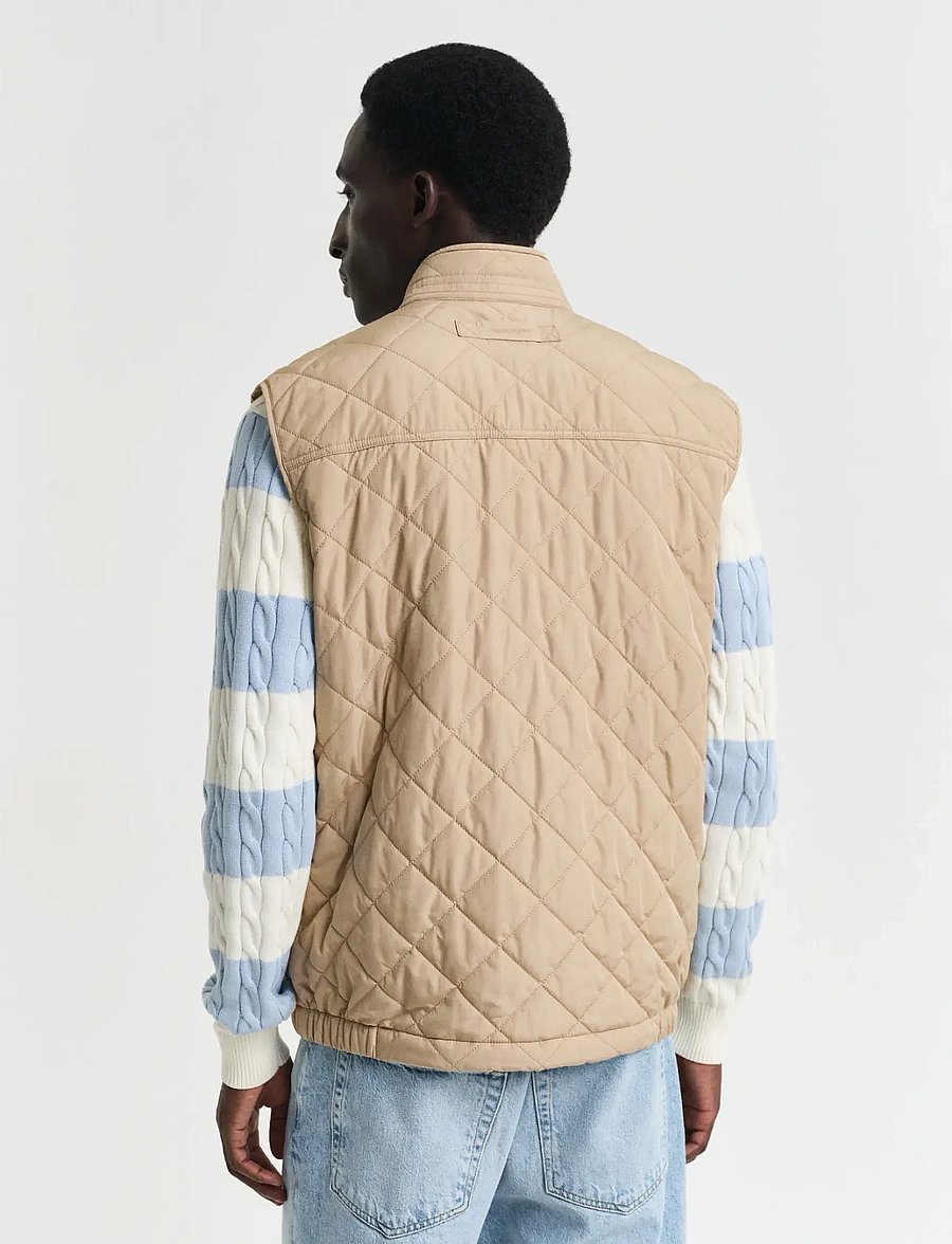 Gant - QUILTED WINDCHEATER VEST - jakker og frakker - dark khaki - 2