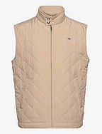 QUILTED WINDCHEATER VEST - DRY SAND