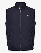 QUILTED WINDCHEATER VEST - EVENING BLUE