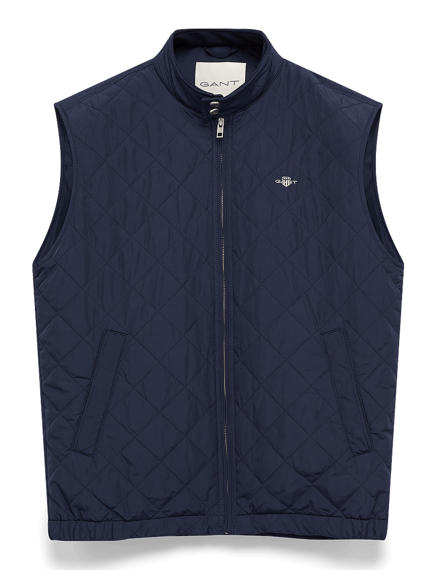 Gant - QUILTED WINDCHEATER VEST - vestes et manteaux - evening blue - 2