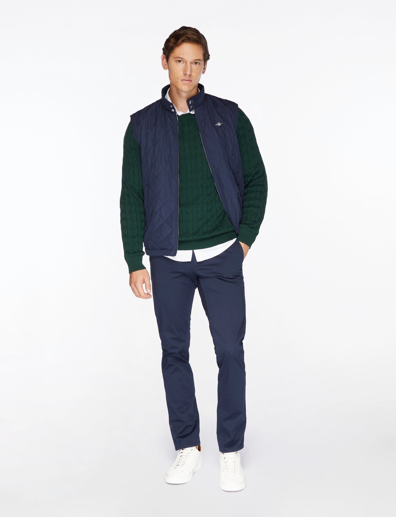 GANT - QUILTED WINDCHEATER VEST - jackor & rockar - evening blue - 2