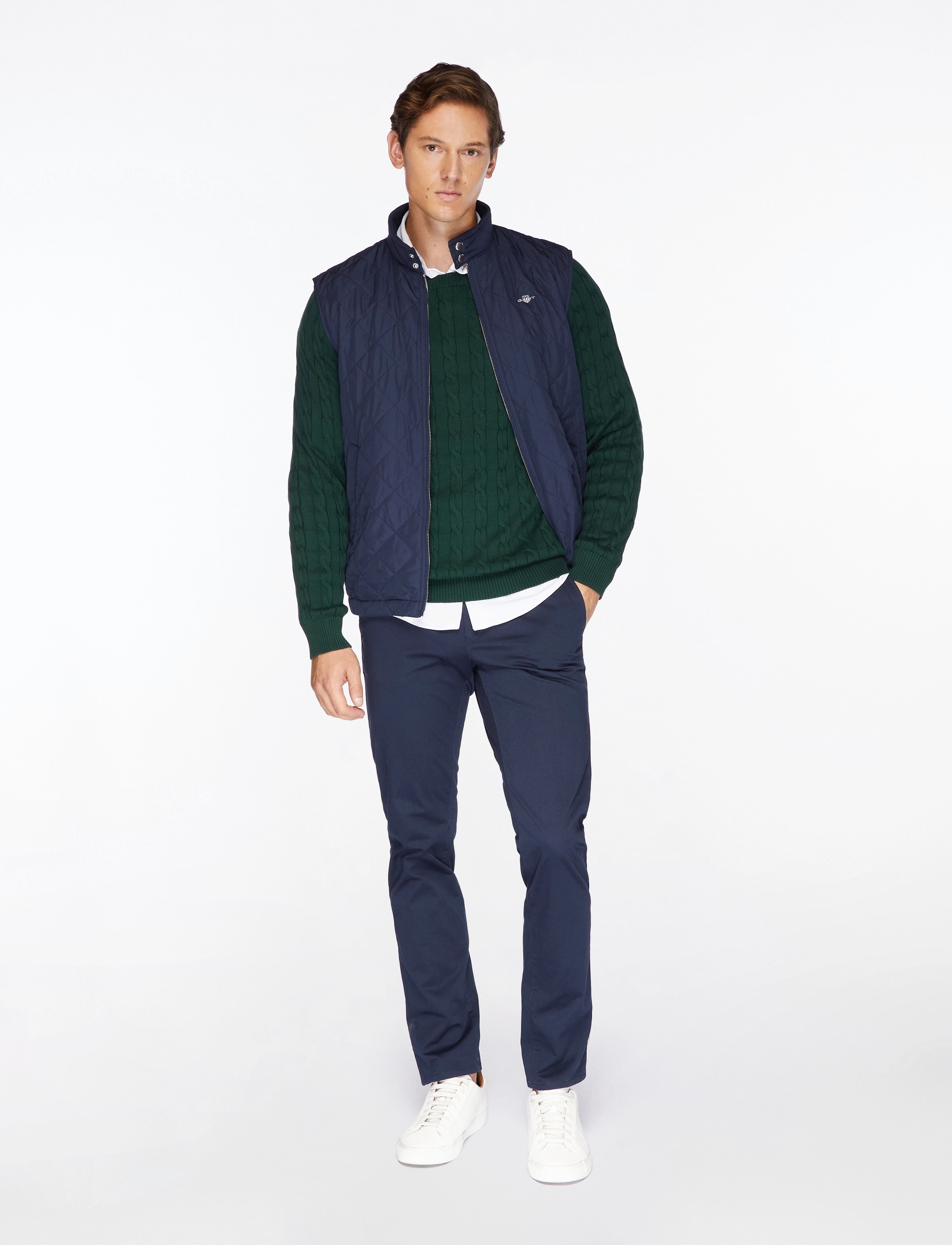 Gant - QUILTED WINDCHEATER VEST - vestes et manteaux - evening blue - 3