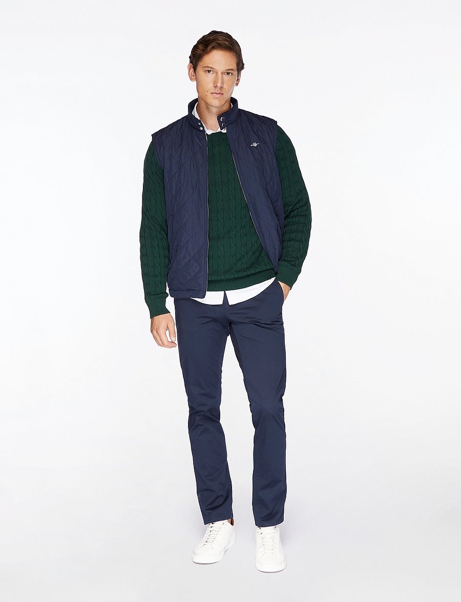 Gant - QUILTED WINDCHEATER VEST - vestes et manteaux - evening blue - 3