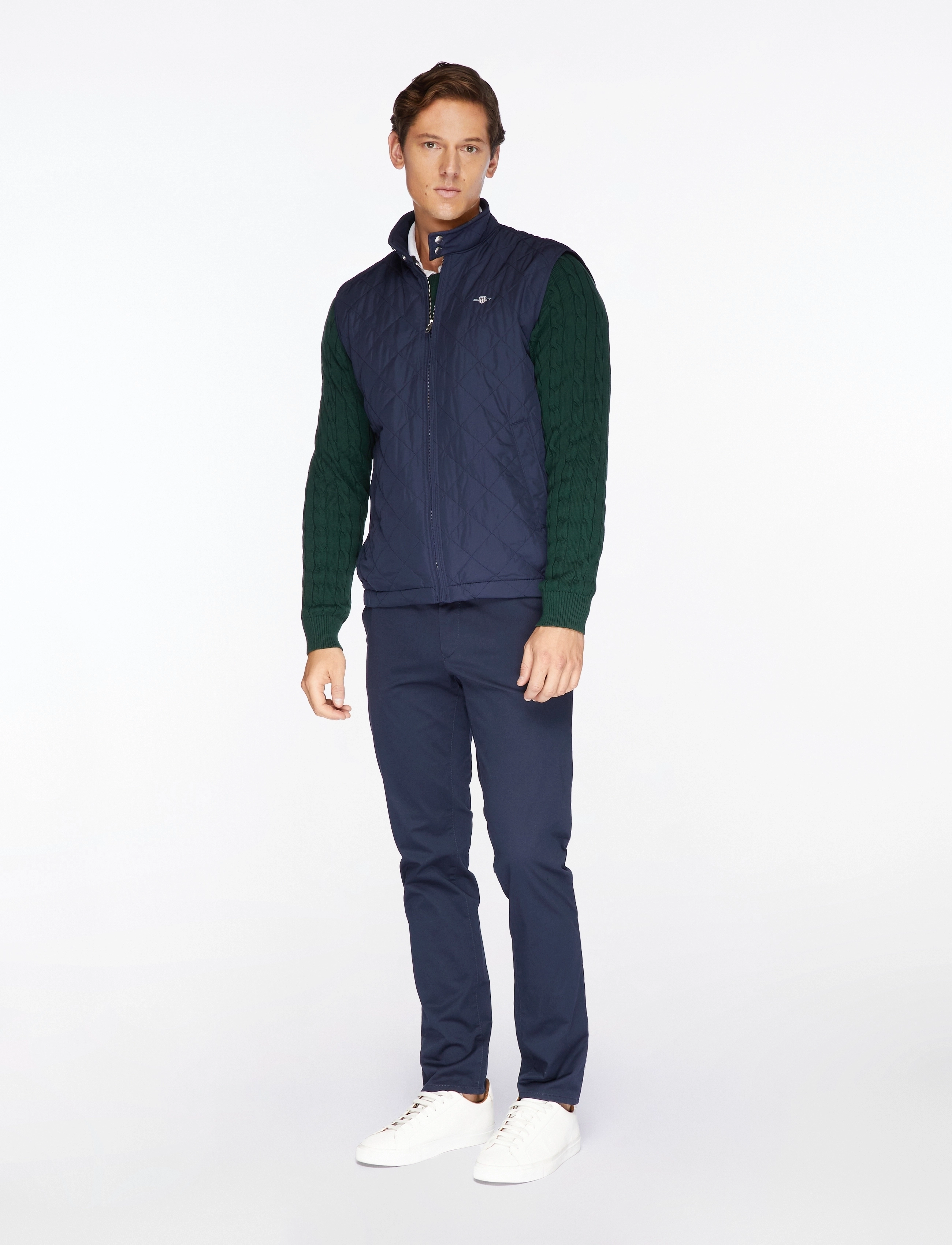 Gant - QUILTED WINDCHEATER VEST - vestes et manteaux - evening blue - 4