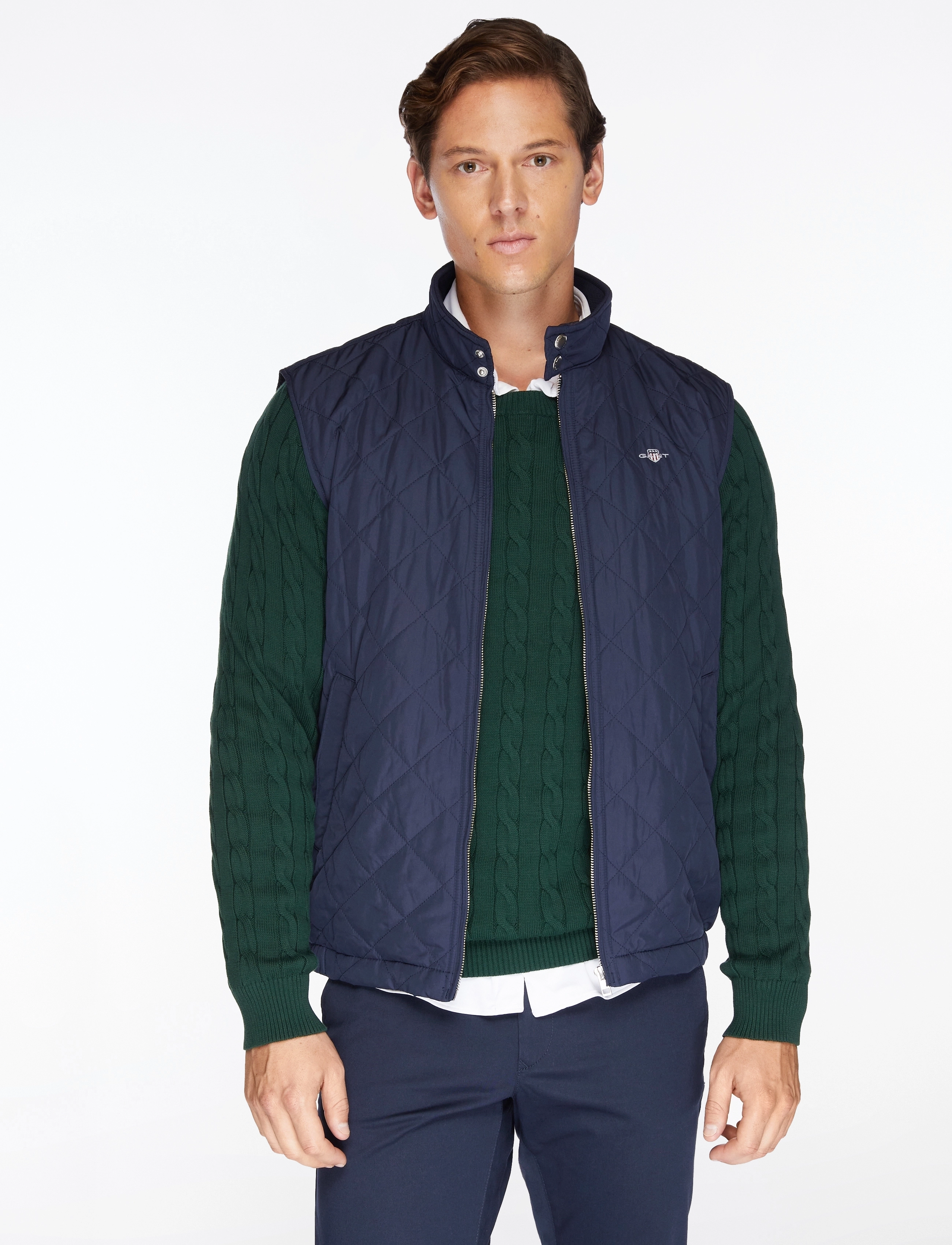 Gant QUILTED WINDCHEATER VEST - Striukės ir paltai - EVENING BLUE / navy