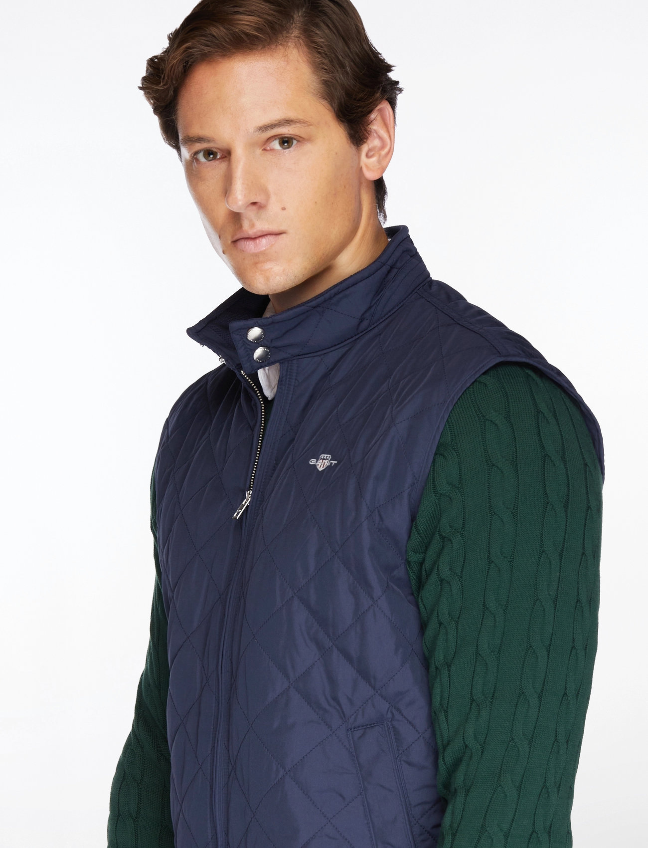 GANT - QUILTED WINDCHEATER VEST - jackor & rockar - evening blue - 5