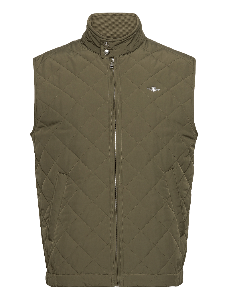 GANT - QUILTED WINDCHEATER VEST - jakker og frakker - juniper green - 1