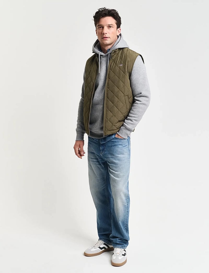 GANT - QUILTED WINDCHEATER VEST - jakker og frakker - juniper green - 5