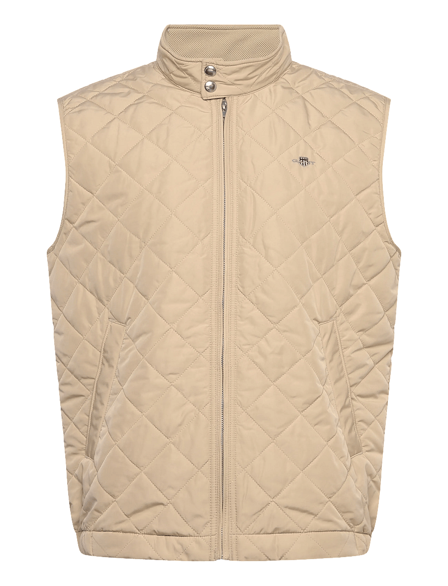 Gant - QUILTED WINDCHEATER VEST - jakker og frakker - oat beige - 1