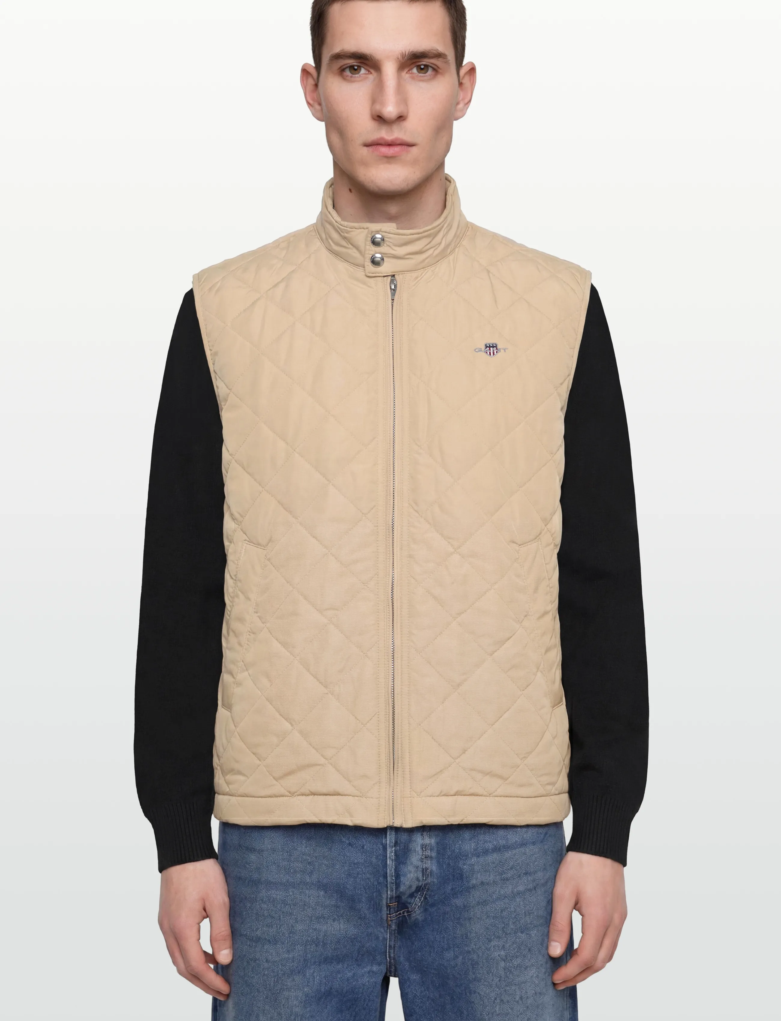 Gant - QUILTED WINDCHEATER VEST - jakker og frakker - oat beige - 3
