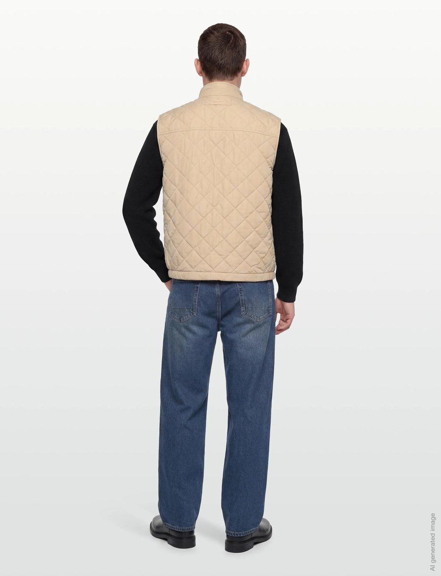 Gant - QUILTED WINDCHEATER VEST - westen - oat beige - 4