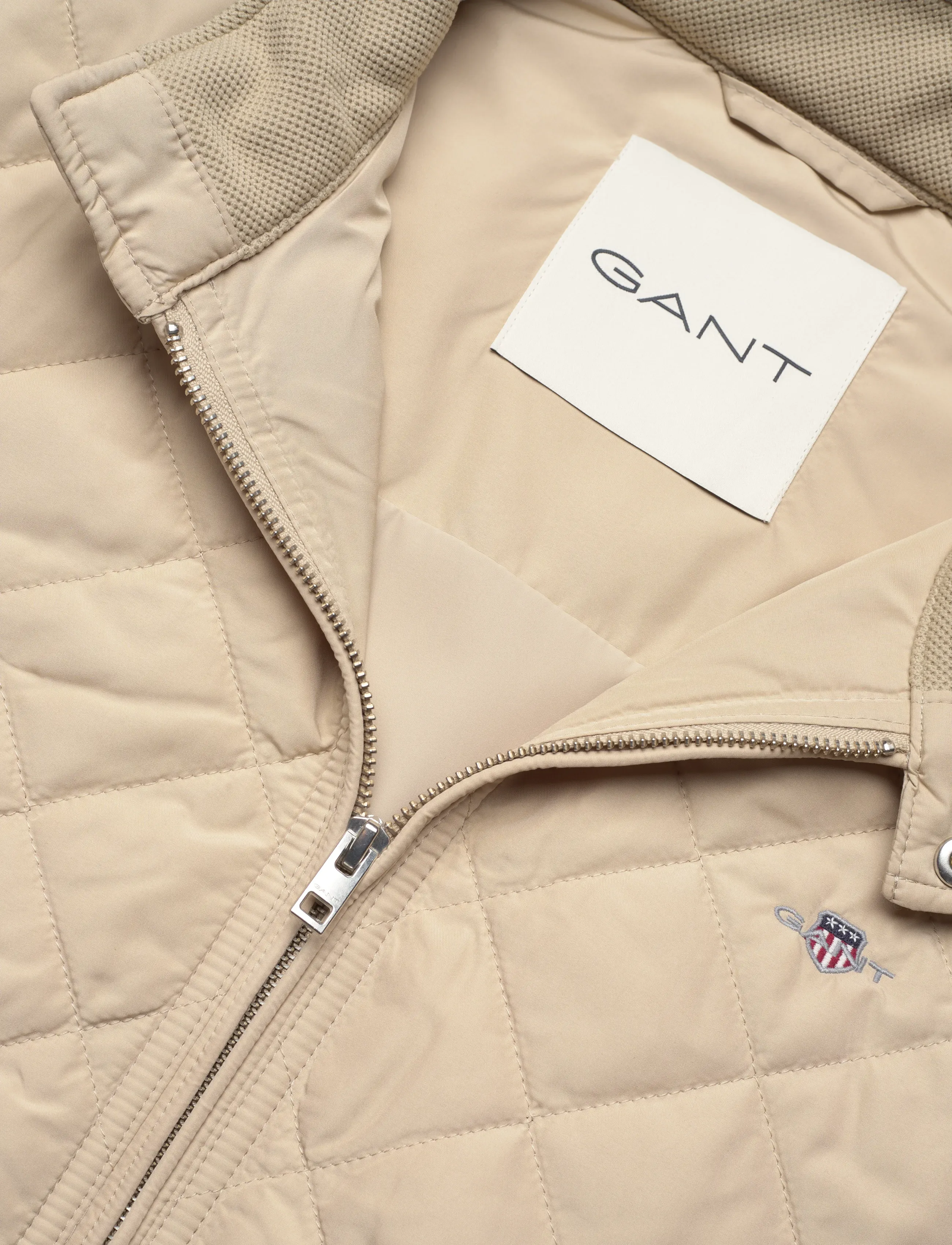 Gant - QUILTED WINDCHEATER VEST - jakker og frakker - oat beige - 5