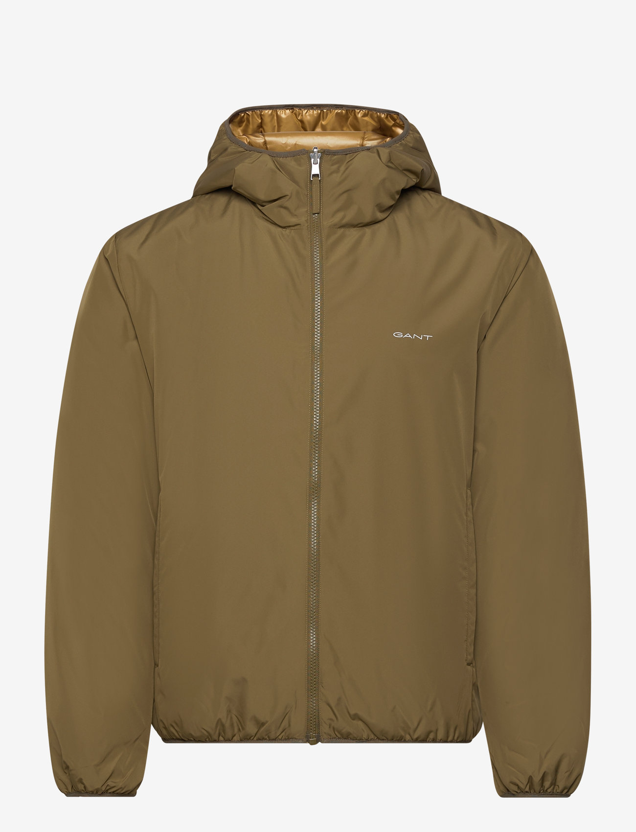 GANT - REVERSIBLE HOODED JACKET - dark cactus - 0