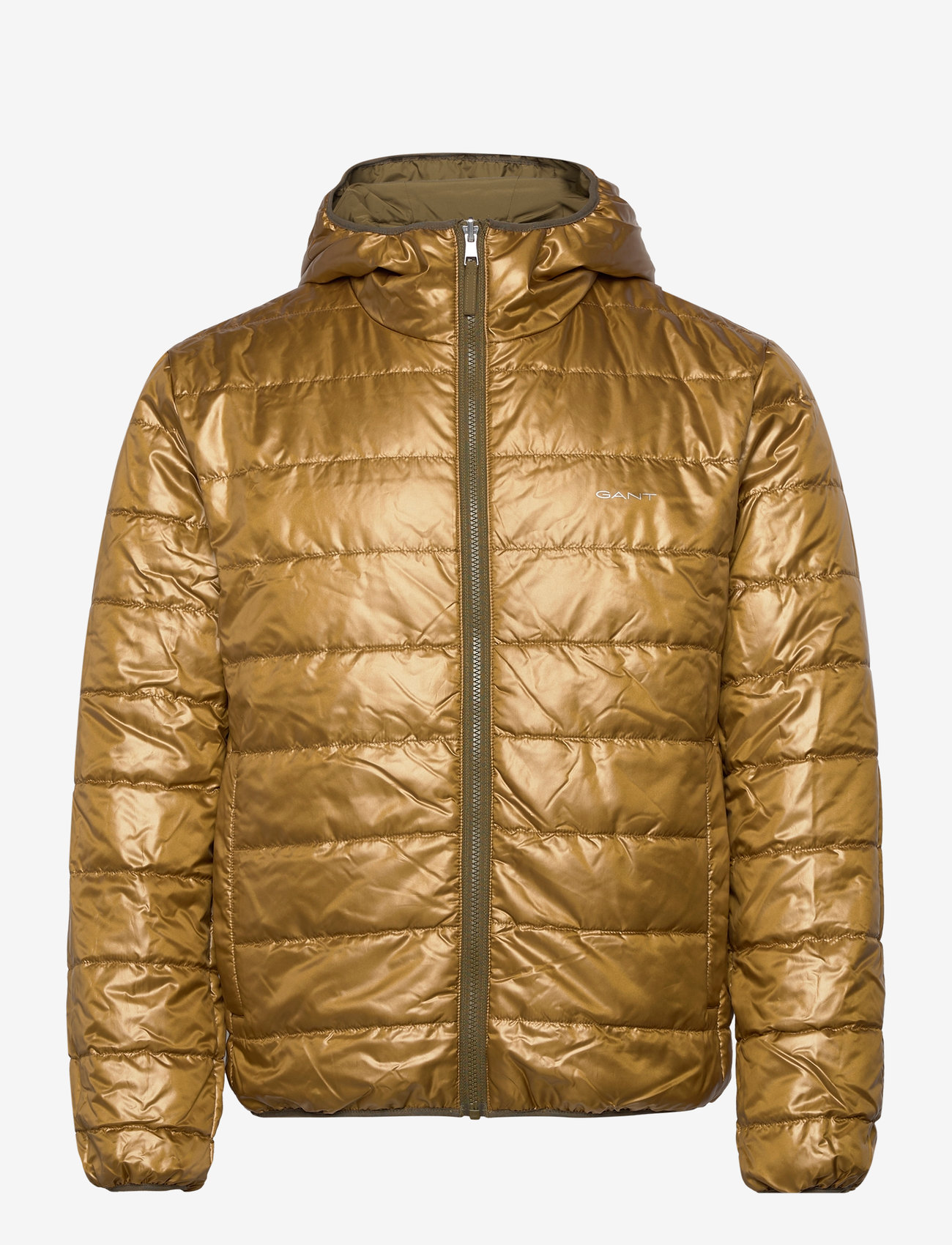 GANT - REVERSIBLE HOODED JACKET - dark cactus - 2