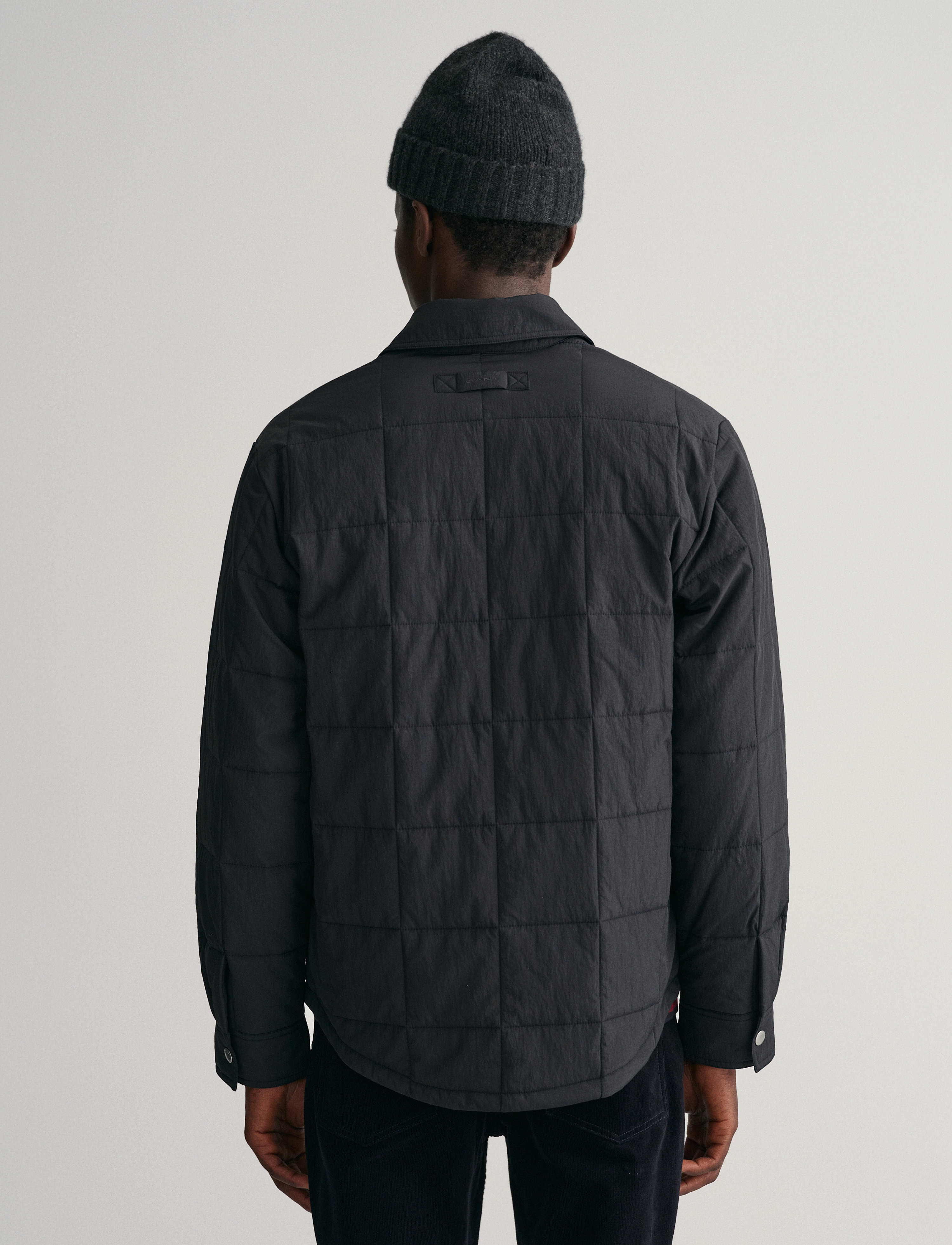 GANT - QUILTED SHIRT JACKET - black - 5