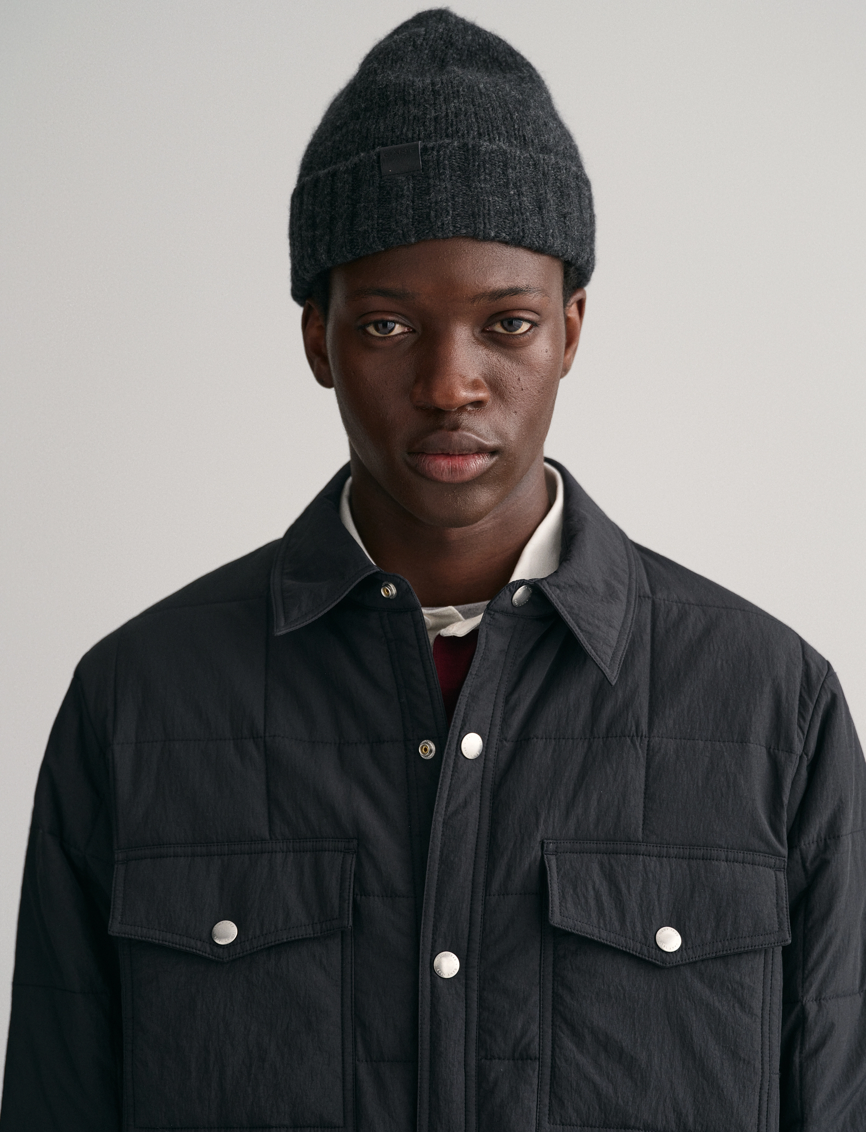 GANT - QUILTED SHIRT JACKET - black - 5