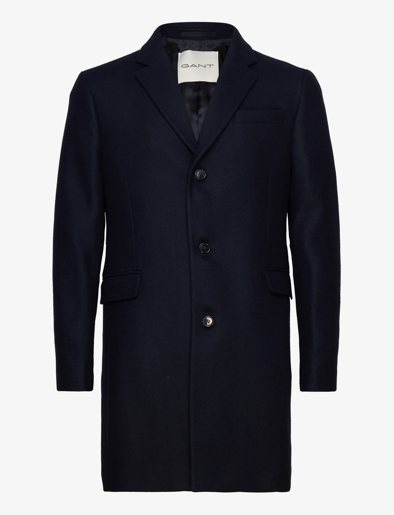 GANT - CLASSIC TAILORED FIT WOOL TOPCOAT - night blue - 0