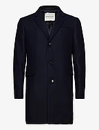 CLASSIC TAILORED FIT WOOL TOPCOAT - NIGHT BLUE