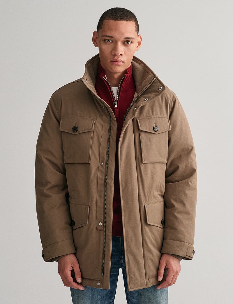 GANT - PADDED FLANNEL FIELD JACKET - winterjacken - desert brown - 0