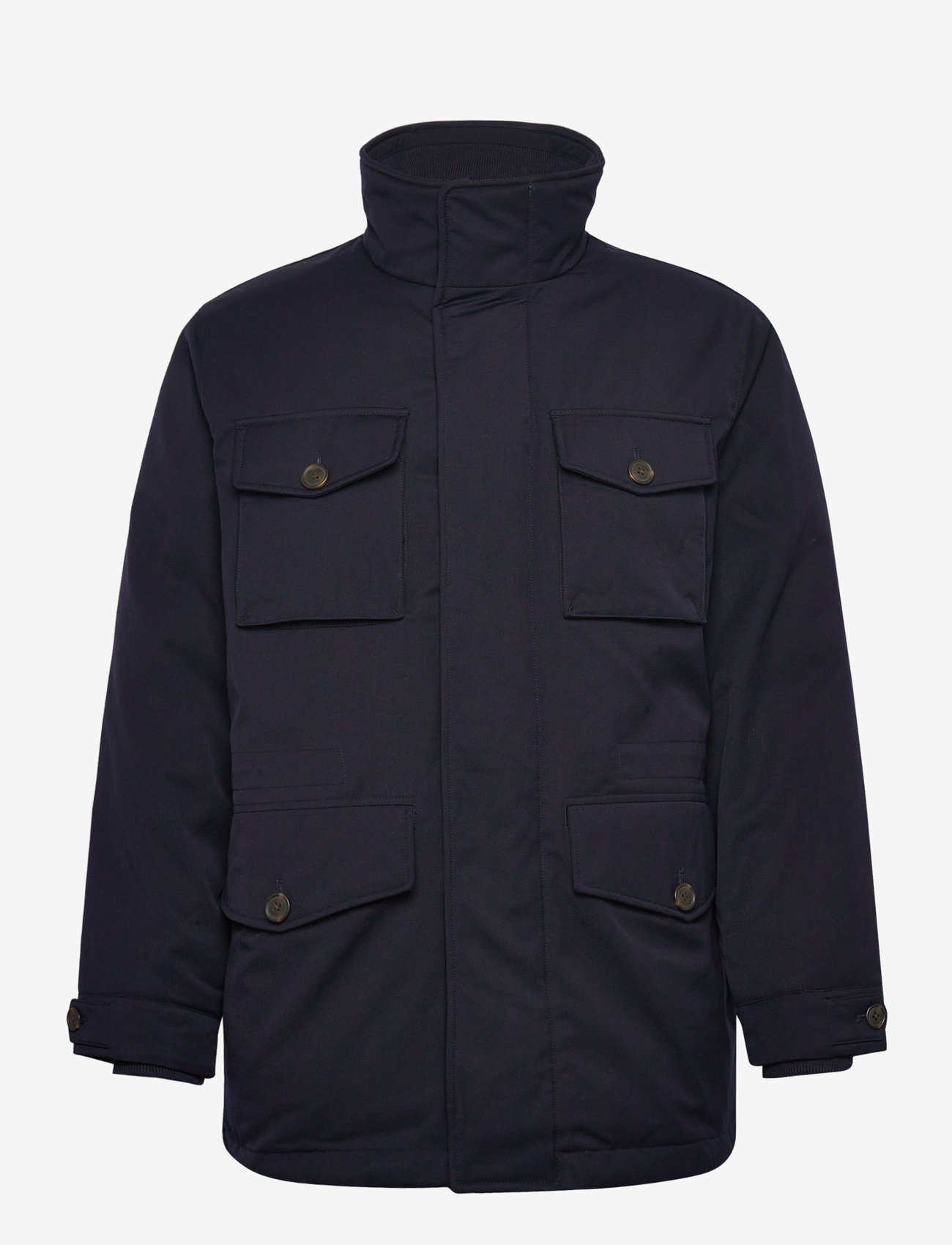 GANT - PADDED  FLANNEL FIELD JACKET - forede jakker - night blue - 1