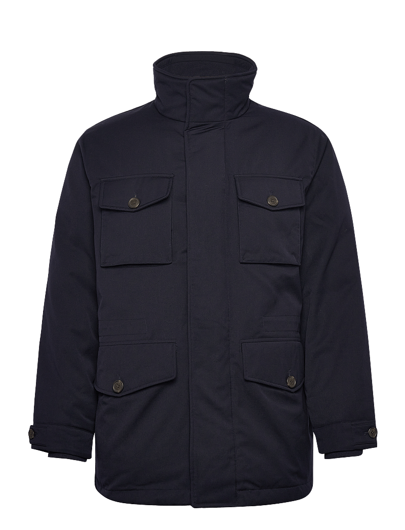GANT - PADDED FLANNEL FIELD JACKET - forede jakker - night blue - 1